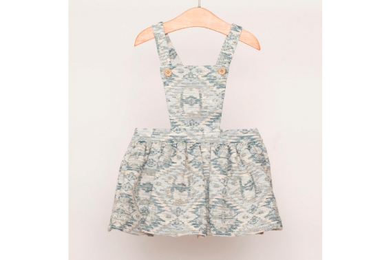 Pichi con estampado étnico en tonos verdes