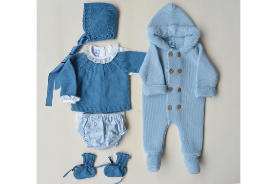 Conjunto recién nacido oso y pingüino.