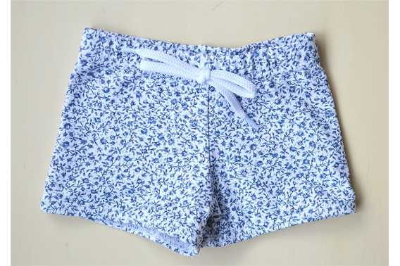 Bañador boxer lycra florecitas azules