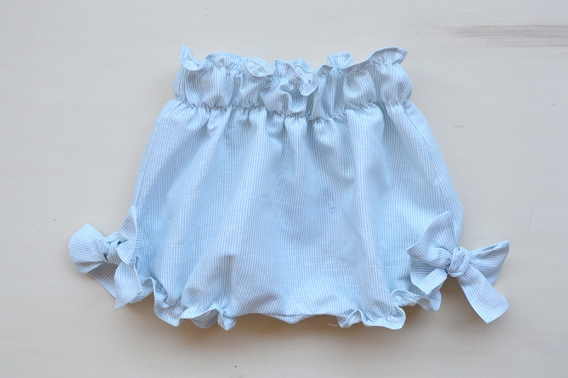 Bombacho mil rayas verde agua con lazos