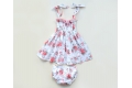Vestido flores coral