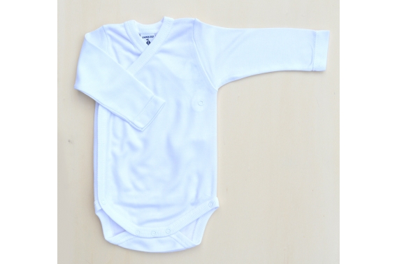 Body manga larga y abertura cruzada delatenra 100% de bambú